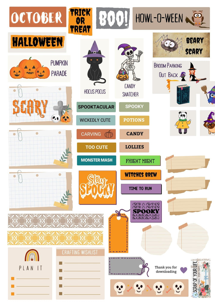 Halloween Fun Stuff Printable - Scrap Of Your Life 