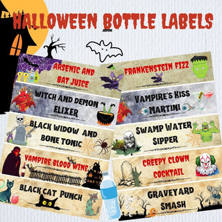 Printable Halloween Bottle Labels - Scrap Of Your Life 
