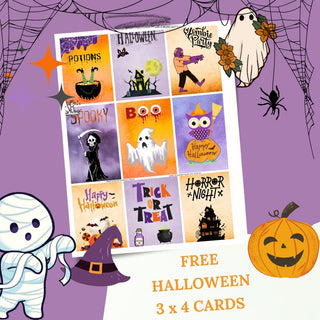 Free Printable 3x4 inch Pocket Cards Halloween - Scrap Of Your Life 