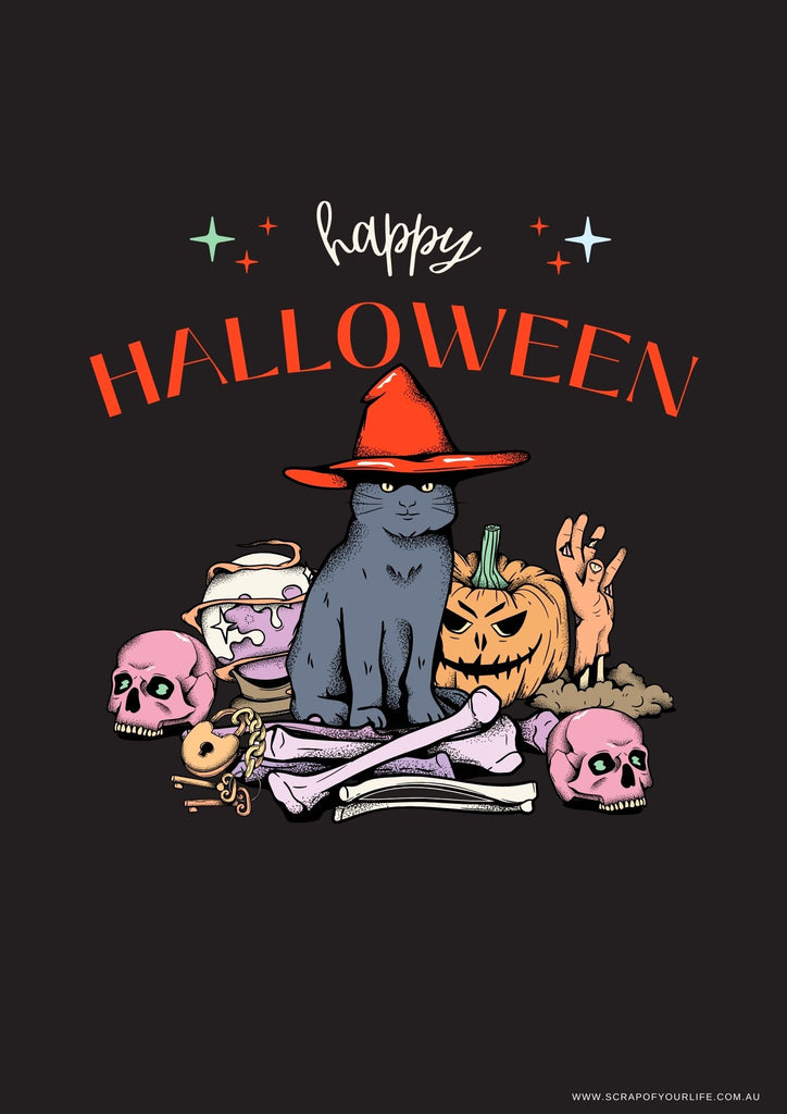 Printable Halloween A4 Poster - Scrap Of Your Life 