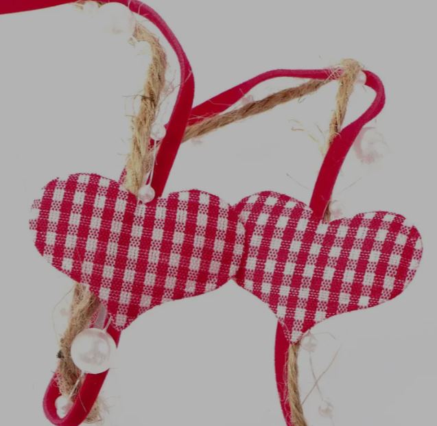 Studio Boutique Valentine Heart & Star Beaded Ribbon