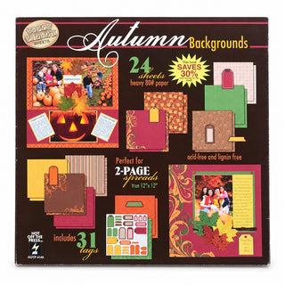 Hot Off The Press Paper Autumn Backgrounds - Paper Pad - Scrap Of Your Life 