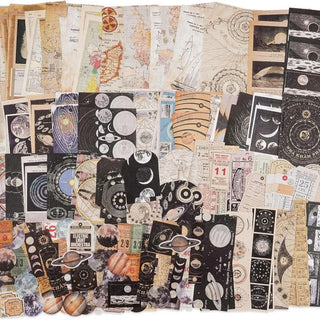 IEEBEE Paper & Washi Sticker Junk Journaling Supply Pack Time Memories