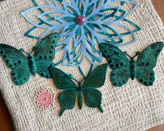 Verdigris Charms - Large Butterflies - Scrap Of Your Life 