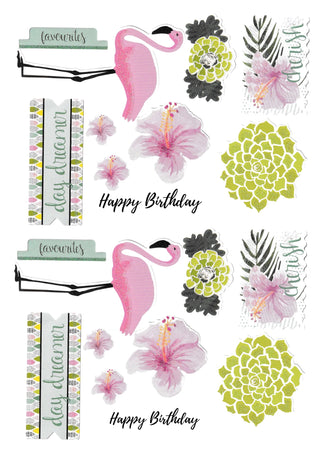 Printable Flamingo Day Dream - Scrap Of Your Life 