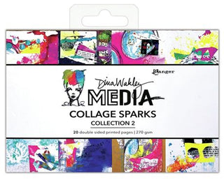 Dina Wakley Media Collage Sparks 6"X4" 20/Pkg - Book 2 - Scrap Of Your Life 