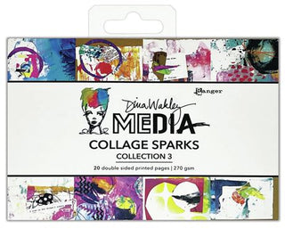 Dina Wakley Media Collage Sparks 6"X4" 20/Pkg Book 3 - Scrap Of Your Life 