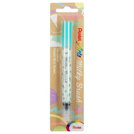Pentel Arts Milky Brush Pen Mint Green - Scrap Of Your Life 