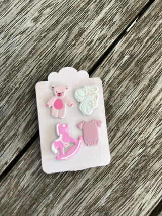 Baby Girl Brads Set 8 - Scrap Of Your Life 