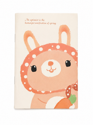 Kawaii Lined Notebook Spring Bunny - 91 x 128mm
