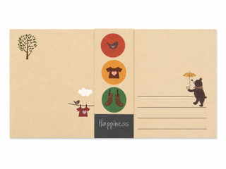 Vintage Kraft Writing Paper & Envelope Set – 6 Sheets & 6 Envelopes