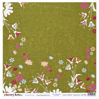 Cherry Arte Vanilla Vintage Vintage Bloom 12x12 Double Sided Paper