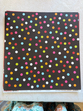 Cherry Arte Girl Power Pillow Fight 12x12 Double Sided Paper