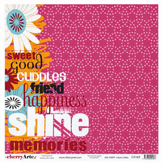 Cherry Arte Girl Power Sweet Cuddles 12x12 Double Sided Paper
