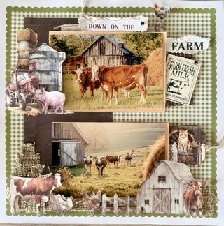 Scrapbooking Layout Kit - Down on the Farm - Scrap Of Your Life 