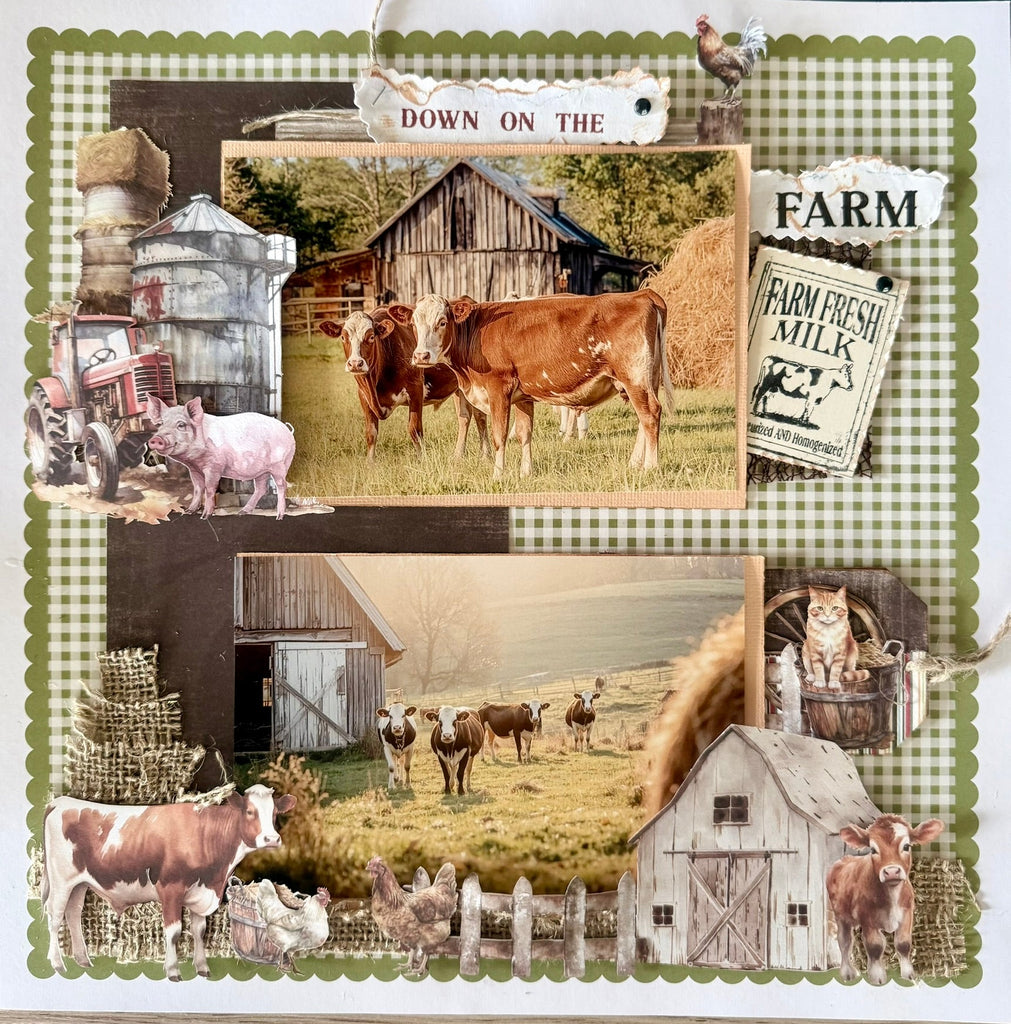 Scrapbooking Layout Kit - Down on the Farm - Scrap Of Your Life 