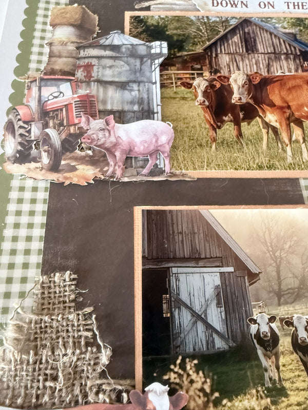 Scrapbooking Layout Kit - Down on the Farm - Scrap Of Your Life 