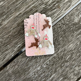 Christmas Brads - Reindeer, Sock Monkey - Scrap Of Your Life 