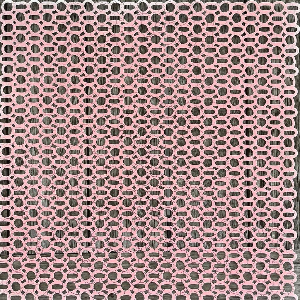 Scrap of Your Life Mesh Sheet 12"  x 12" Circles and Ovals - Pink - Scrap Of Your Life 
