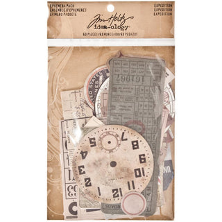 Tim Holtz Idea-Ology Ephemera Pack 63/Pkg Expedition - Scrap Of Your Life 