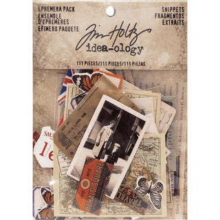 Tim Holtz Idea-Ology Ephemera Snippets 111/Pkg - Scrap Of Your Life 