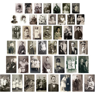 Tim Holtz Idea-Ology Found Relative Vintage Portraits 45/Pkg - Scrap Of Your Life 