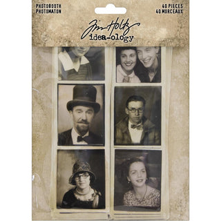 Tim Holtz Idea-Ology Photobooth Vintage Photo Strips 40 Pkg - Scrap Of Your Life 