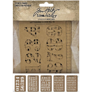 Idea-Ology Stencil Cards 5.375"X3.75" 5/Pkg - Scrap Of Your Life 