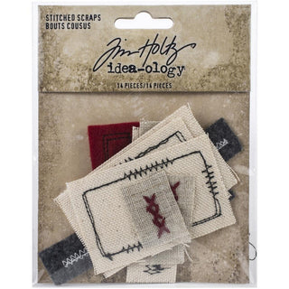 Tim Holtz Idea-Ology Stitched Scraps 14 Pkg - Scrap Of Your Life 