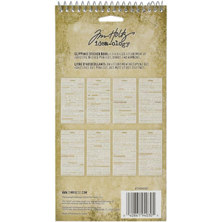 Tim Holtz Idea-Ology Sticker Book 4.5"X8.75" Clippings - Scrap Of Your Life 