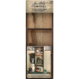 Tim Holtz Idea-Ology Vignette Divided Drawer 3.5"X10" - Scrap Of Your Life 