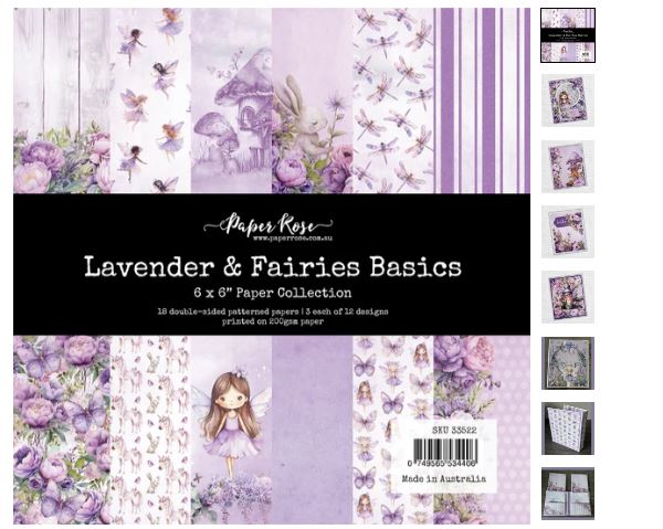 Paper Rose Lavender & Fairies Basics 6x6 Paper Collection