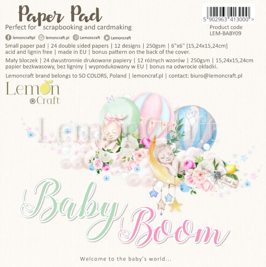 Lemoncraft 6 x 6 Paper Pad Baby Boom - Scrap Of Your Life 