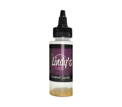 Bottle of Lindy's Sunburst Sparkle paint with a black cap on a white background