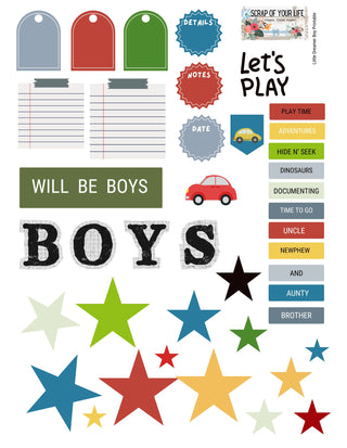Boys will be Boys Printable - Scrap Of Your Life 