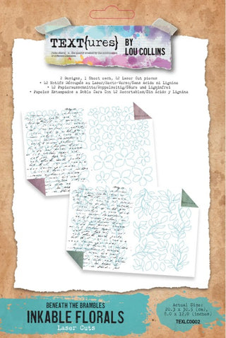 Lou Collins - Beneath the Brambles TEXT(ures) Laser Cut Inkable Florals Pack