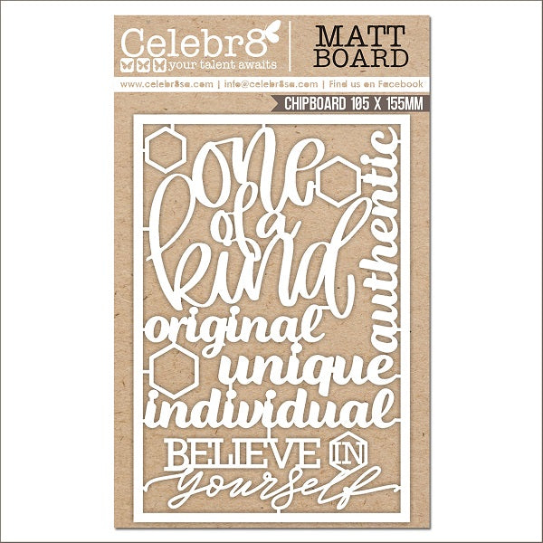 Celebr8 Just Be You Chipboard One of a Kind