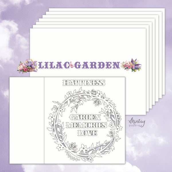 Mintay - 6x8 Album Base - Lilac Garden - Scrap Of Your Life 