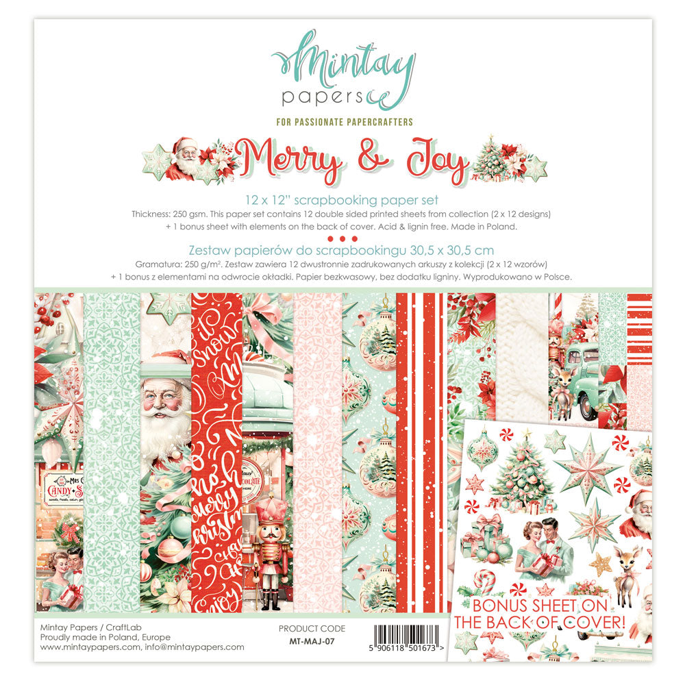 Mintay - 12 x 12  Collection Pack- Merry & Joy