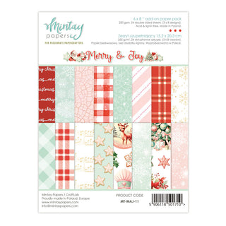 Mintay 6 x 8  Paper Pad Merry & Joy - Scrap Of Your Life 