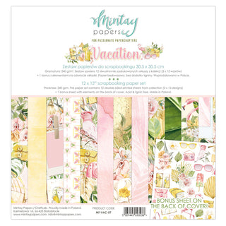 Mintay - 12 x 12  Paper Collection - Vacation - Scrap Of Your Life 