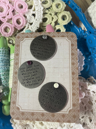 Metal Quote Round Tokens #1 - Scrap Of Your Life 