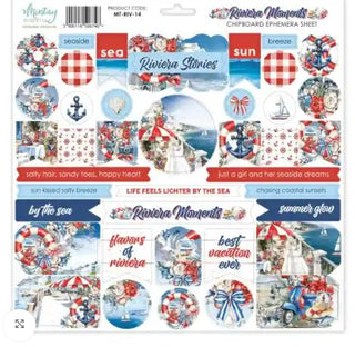 Mintay - 12 x 12 Chipboard Stickers - Riviera - Scrap Of Your Life 