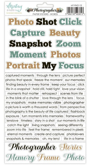 Mintay Photographer Stickers - Scrap Of Your Life 