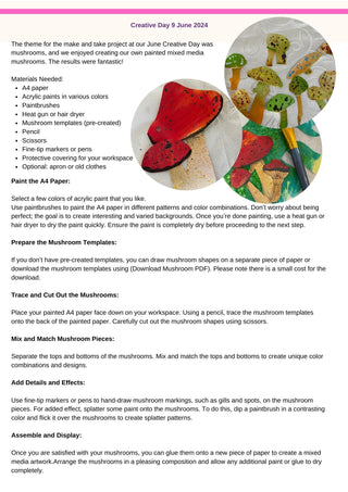 Printable - Mushrooms - Scrap Of Your Life 