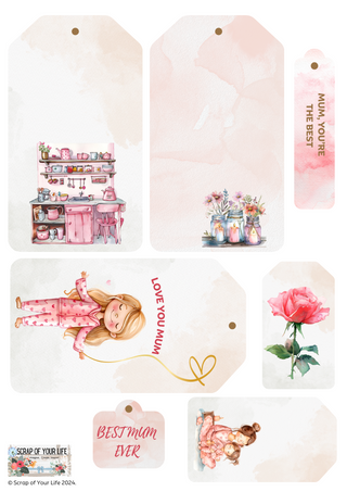 Printable Mother's Day Tag Set - Scrap Of Your Life 