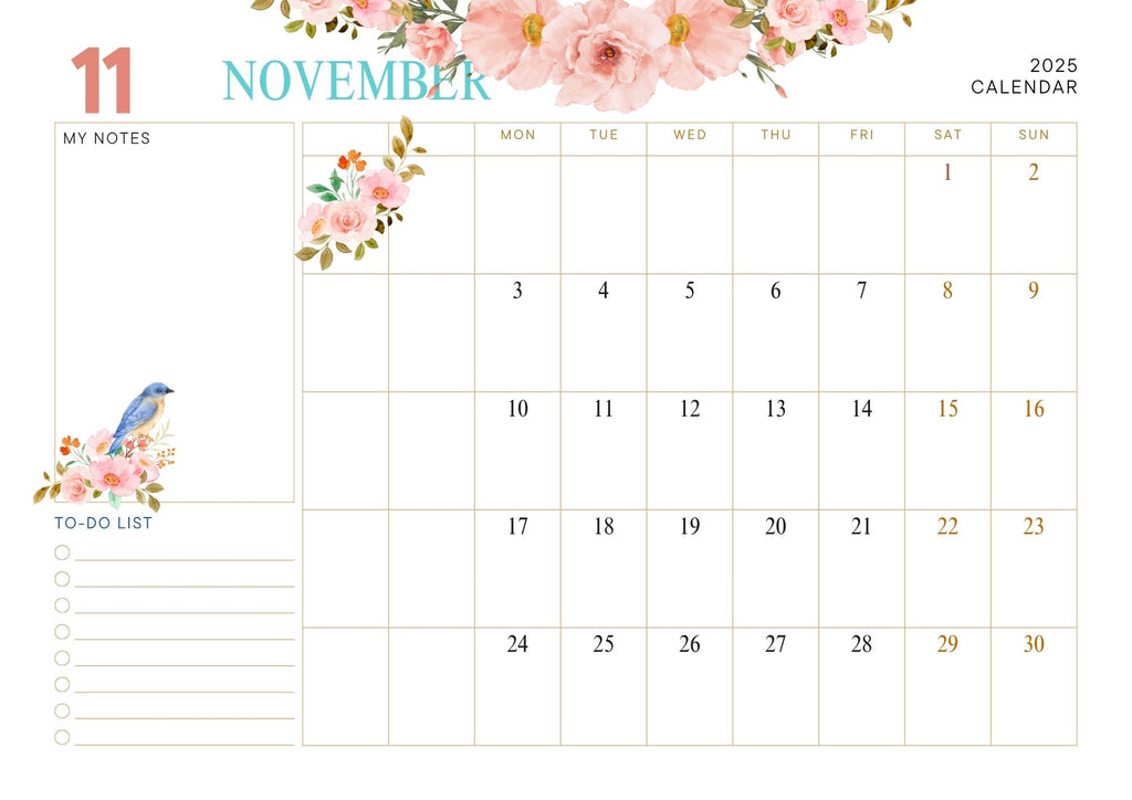 Calender 2025 November - Scrap Of Your Life 