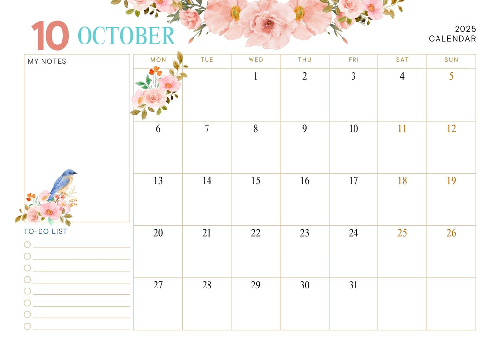 Calender 2025 October - Scrap Of Your Life 