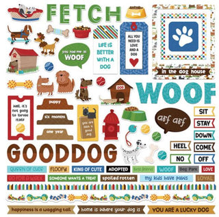 PhotoPlay Hot Diggity Dog 12 x 12 Cardstock Stickers - Elements
