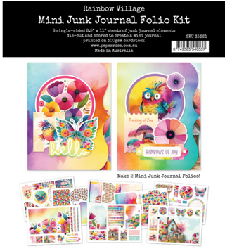 Paper Rose Rainbow Village Mini Junk Journal Folio Bundle - Scrap Of Your Life 